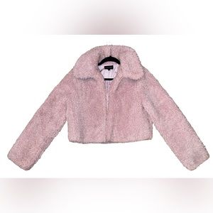 Bby Pink Terry fur coat🧸